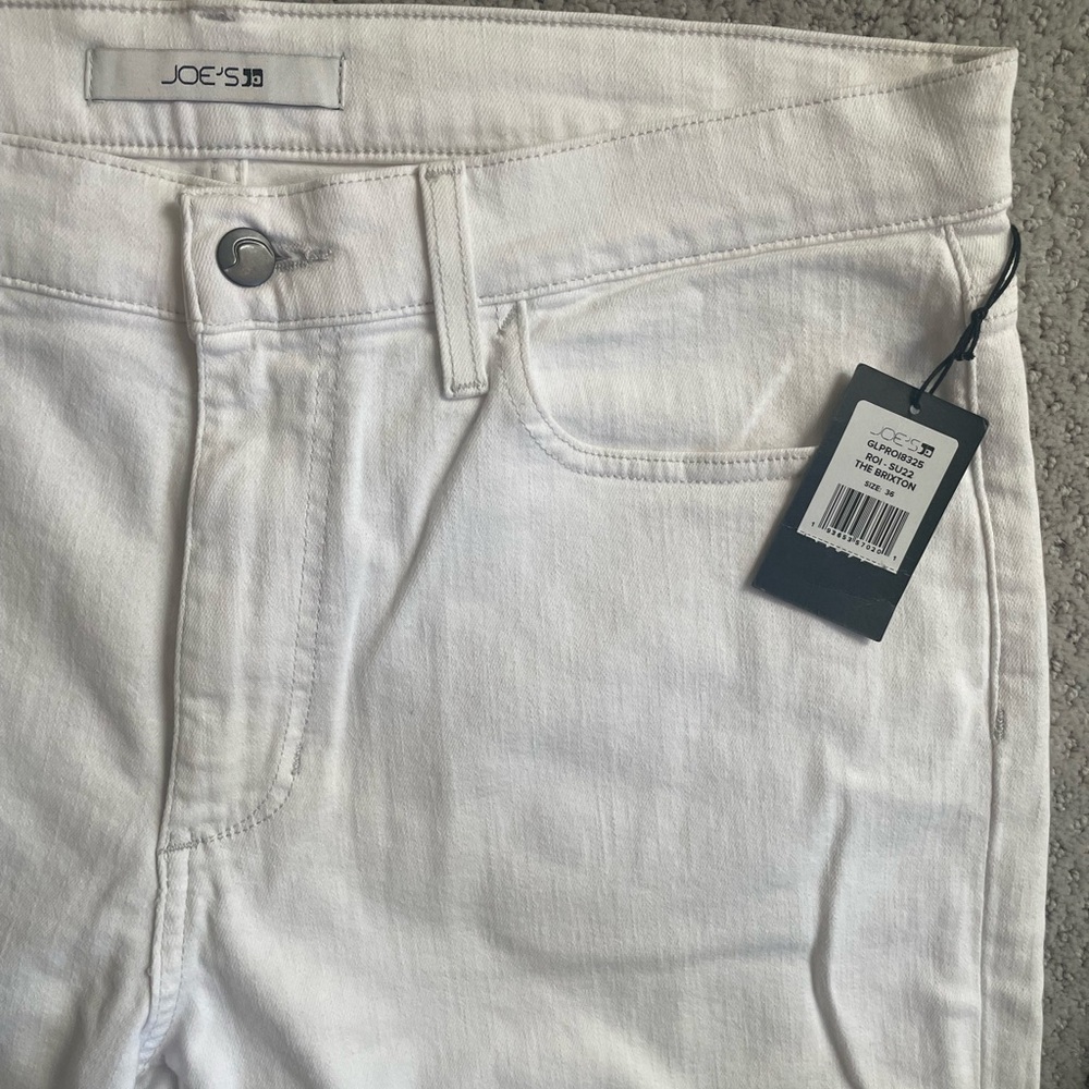 Slim Straight 36x32 Joe’s Jeans The Kinetic Brixton White Stretch Jeans NWT - Picture 5 of 7